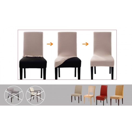 1pc Stretch Elastic Dining Room Washable Chair Cover Grey 1pc Stretch Elastic Dining Room Washable Chair Cover Grey