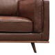 1 Seater Stylish Leatherette Brown York Sofa 1 Seater Stylish Leatherette Brown York Sofa