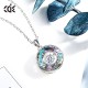 Women White Gold Plated Made With Swarovski Crystal Pendant Necklace