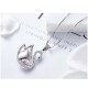 Made With Swarovski Necklace Pendant Silver Jewelry Swan