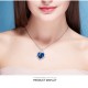 Necklace Made With Swarovski Crystal Pendant Silver Jewelry Heart Necklace Made With Swarovski Crystal Pendant Silver Jewelry Heart