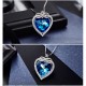 Necklace Made With Swarovski Crystal Pendant Silver Jewelry Heart Necklace Made With Swarovski Crystal Pendant Silver Jewelry Heart