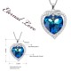 Necklace Made With Swarovski Crystal Pendant Silver Jewelry Heart