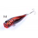 6X 9cm Popper Poppers Fishing Lure Lures Surface Tackle Fresh Saltwater