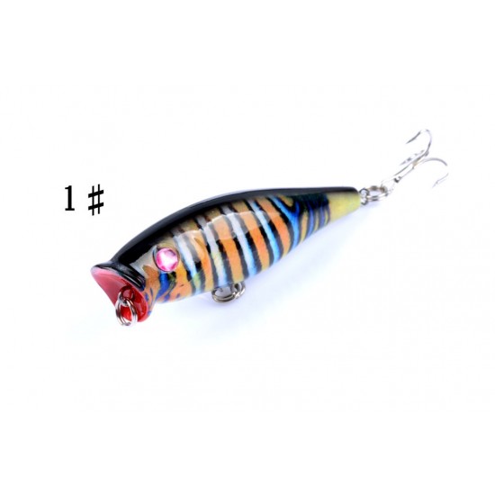 5X 7.5cm Popper Poppers Fishing Lure Lures Surface Tackle Fresh Saltwater