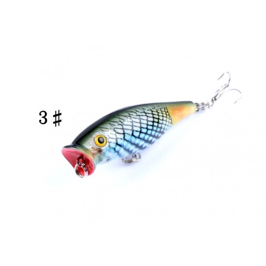 5X 7.5cm Popper Poppers Fishing Lure Lures Surface Tackle Fresh Saltwater