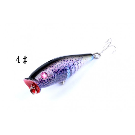 5X 7.5cm Popper Poppers Fishing Lure Lures Surface Tackle Fresh Saltwater