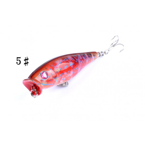 5X 7.5cm Popper Poppers Fishing Lure Lures Surface Tackle Fresh Saltwater