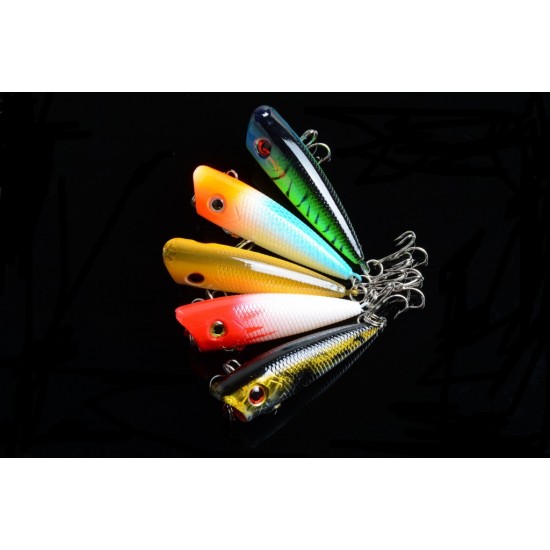 5X 6cm Popper Poppers Fishing Lure Lures Surface Tackle Fresh Saltwater