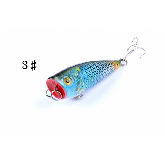 6X 6cm Popper Poppers Fishing Lure Lures Surface Tackle Fresh Saltwater