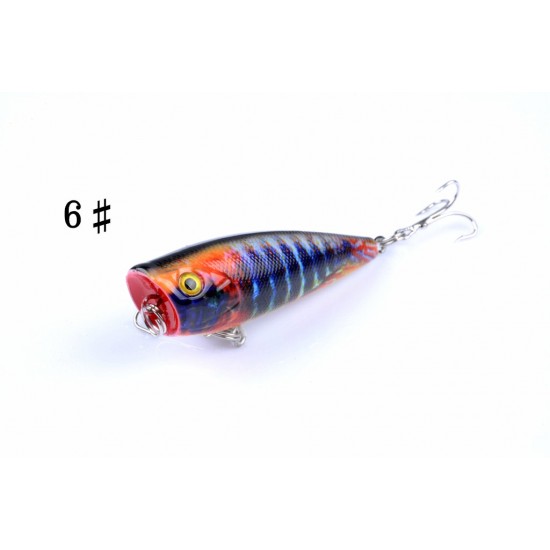 6X 6cm Popper Poppers Fishing Lure Lures Surface Tackle Fresh Saltwater