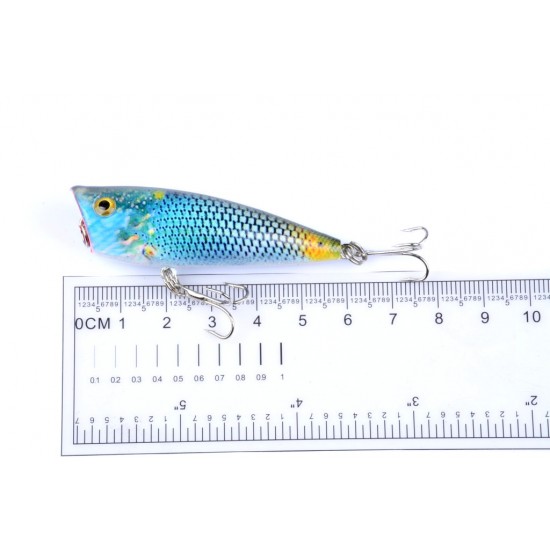 6X 6cm Popper Poppers Fishing Lure Lures Surface Tackle Fresh Saltwater