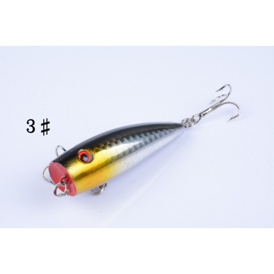 5X 7cm Popper Poppers Fishing Lure Lures Surface Tackle Fresh Saltwater