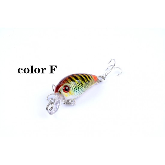 6x 4.5cm Popper Crank Bait Fishing Lure Lures Surface Tackle Saltwater