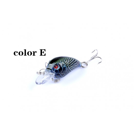 5x 4.5cm Popper Crank Bait Fishing Lure Lures Surface Tackle Saltwater