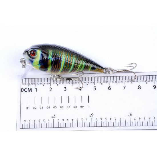 4x 5.5cm Popper Crank Bait Fishing Lure Lures Surface Tackle Saltwater