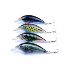 4x 7.5cm Popper Crank Bait Fishing Lure Lures Surface Tackle Saltwater