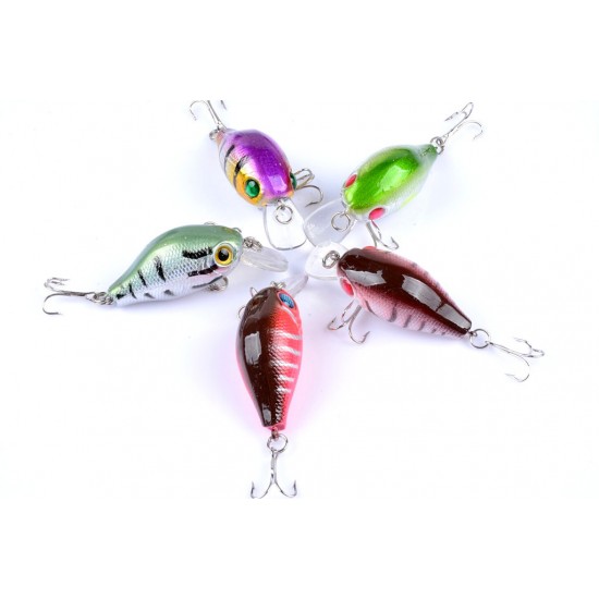 5x 5.5cm Popper Crank Bait Fishing Lure Lures Surface Tackle Saltwater