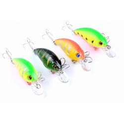 4x 7.5cm Popper Crank Bait Fishing Lure Lures Surface Tackle Saltwater