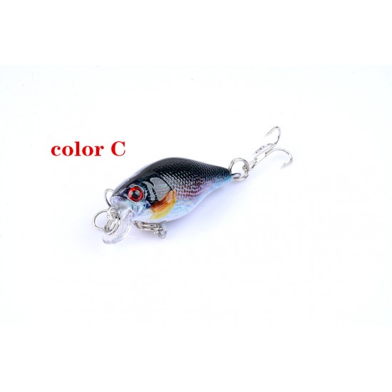 6x 4.3cm Popper Crank Bait Fishing Lure Lures Surface Tackle Saltwater