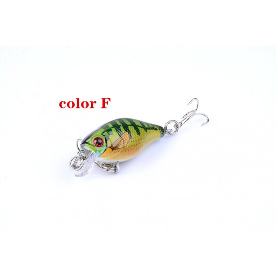 6x 4.3cm Popper Crank Bait Fishing Lure Lures Surface Tackle Saltwater