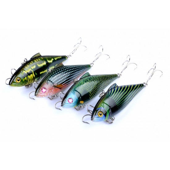 4x 8.5cm Vib Bait Fishing Lure Lures Hook Tackle Saltwater 4x 8.5cm Vib Bait Fishing Lure Lures Hook Tackle Saltwater