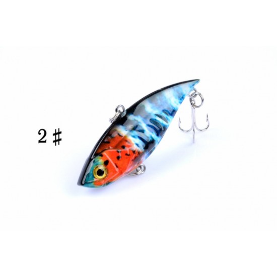 6x 6.5cm Vib Bait Fishing Lure Lures Hook Tackle Saltwater