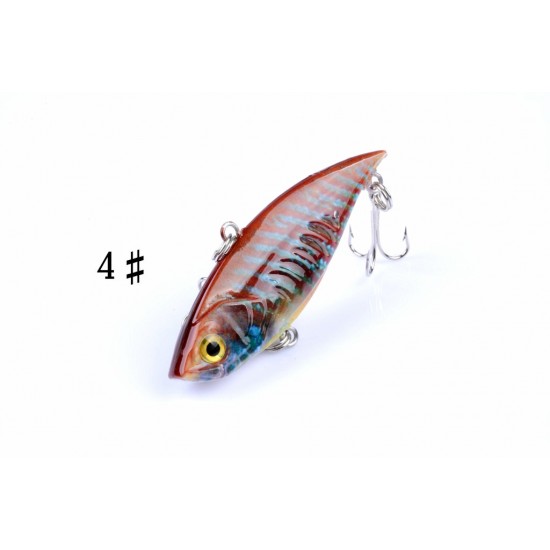 6x 6.5cm Vib Bait Fishing Lure Lures Hook Tackle Saltwater