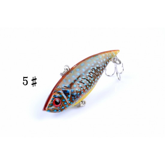 6x 6.5cm Vib Bait Fishing Lure Lures Hook Tackle Saltwater