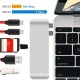 6 in1 USB-C Hub Dual Type-C Multiport Card Reader HDMI Adapter