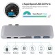 6 in1 USB-C Hub Dual Type-C Multiport Card Reader HDMI Adapter