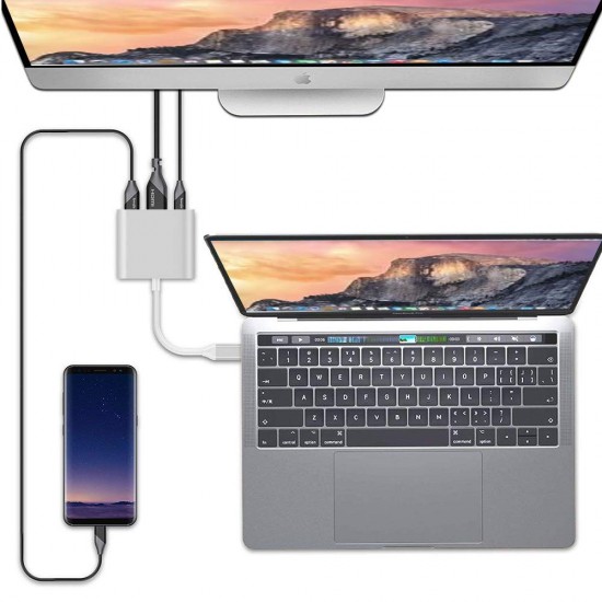 USB C to HDMI Adapter, Type C AV Converter 4K HDMI USB 3.0 Port USB-C Female USB C to HDMI Adapter, Type C AV Converter 4K HDMI USB 3.0 Port USB-C Female