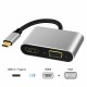 USB Type C to HDMI 4K VGA Adapter For Macbook Chromebook Pixel  XPS 13 iPad Pro