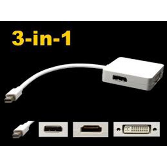 3in1 Mini Display Port Displayport To HDMI DVI Digi-Port Adapter Macbook Air Pro 3in1 Mini Display Port Displayport To HDMI DVI Digi-Port Adapter Macbook Air Pro