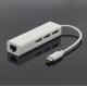 Type C USB 3.1 to HUB 3 Port RJ45 Gigabit Ethernet Adapter 3.0 USB-C PC MAC