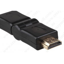 HDMI Right Angle Port Saver Adapter Male to Female 180Degree Swiveling Converter