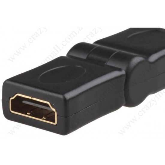 HDMI Right Angle Port Saver Adapter Male to Female 180Degree Swiveling Converter
