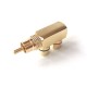 RCA AV Audio Splitter Adapter 1 Male To 2 Female Gold Plated RCA AV Audio Splitter Adapter 1 Male To 2 Female Gold Plated